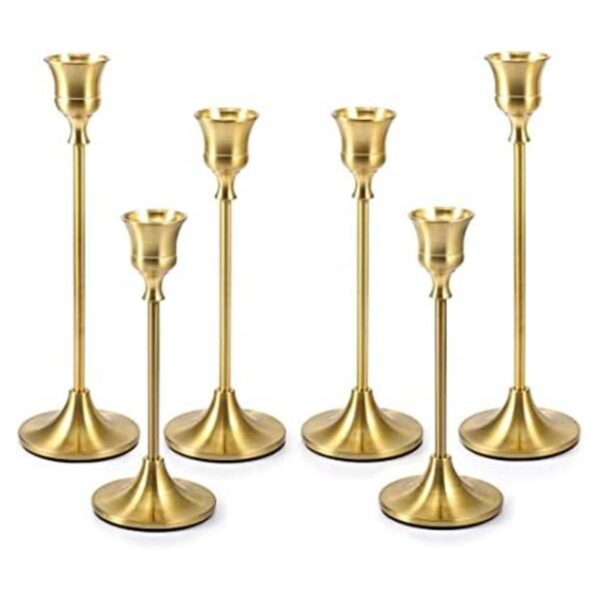 Bochino Candelabros cónicos juego de 6 portavelas de