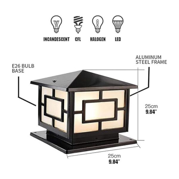 Boilyn Luces de pilar para exteriores estilo europeo_2