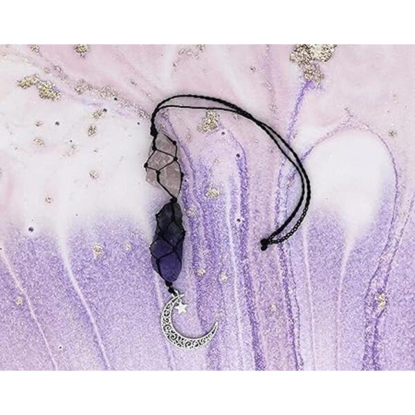 Boho Garden Dije colgante para automóvil Cuarzo rosa_5
