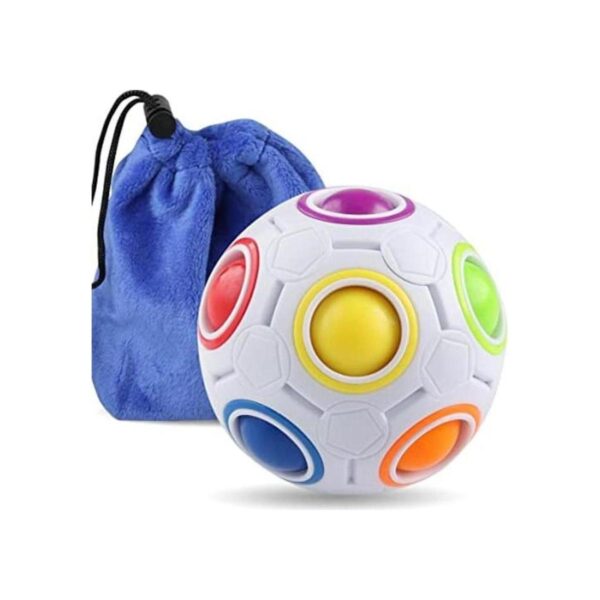 Bola de rompecabezas de arcoíris con bolsa juego de_1
