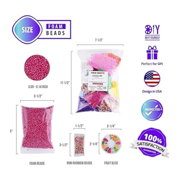 Bolas flotantes de espuma de slime paquete de 18 cuentas