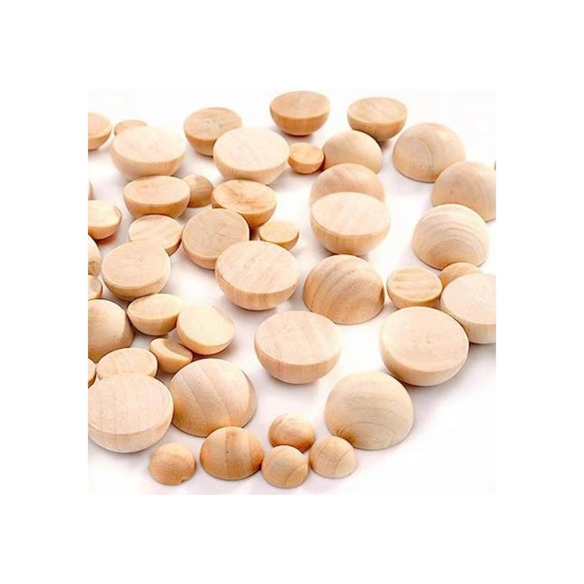 Bolas de madera divididas 120 bolas de madera sin