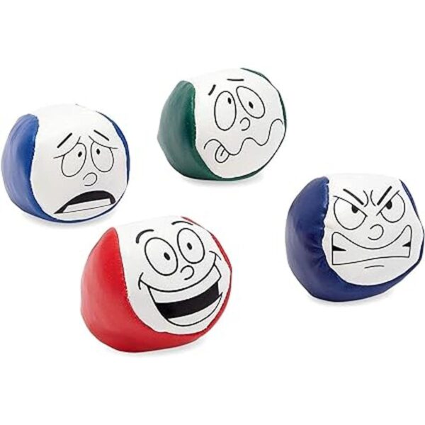 Bolitas de malabares con 4 diseños divertidos de cara
