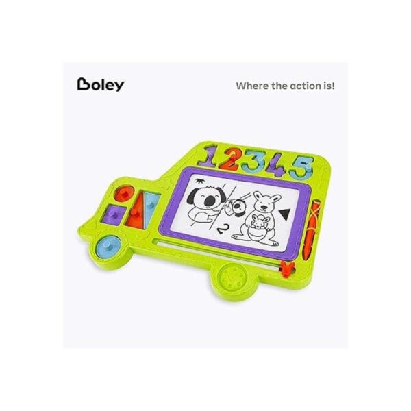 Boley Roo Crew School Bus Tabla de dibujo magnética de 12_6