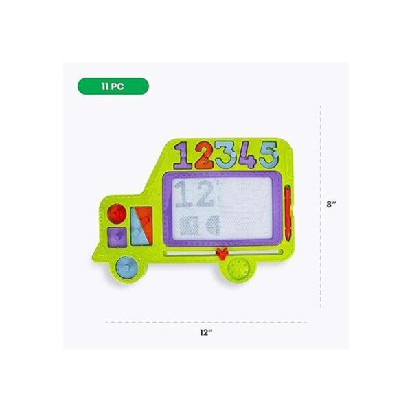 Boley Roo Crew School Bus Tabla de dibujo magnética de 12_5