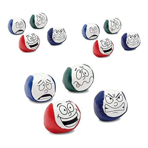 Bolitas de malabares con 4 diseños divertidos de cara