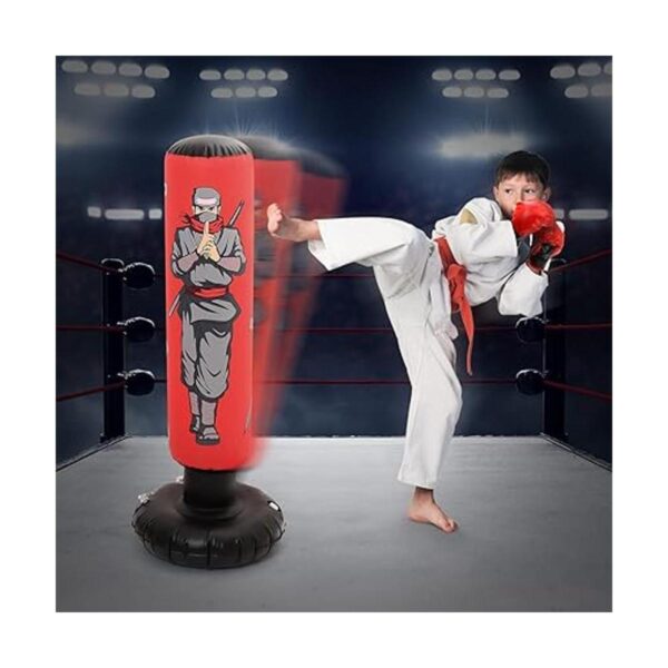 Bolsa de boxeo inflable para niños con guantes de boxeo_2