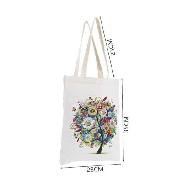 Bolsa de lona de compras con pintura de diamantes 5D_2
