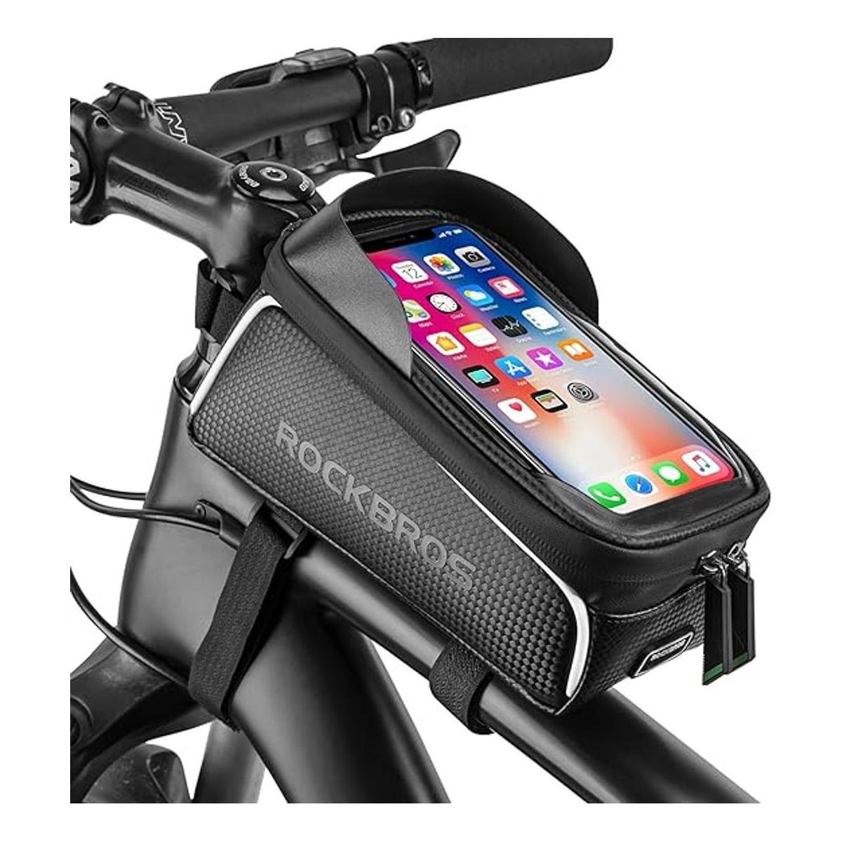 Bolsa de marco frontal para teléfono para bicicleta