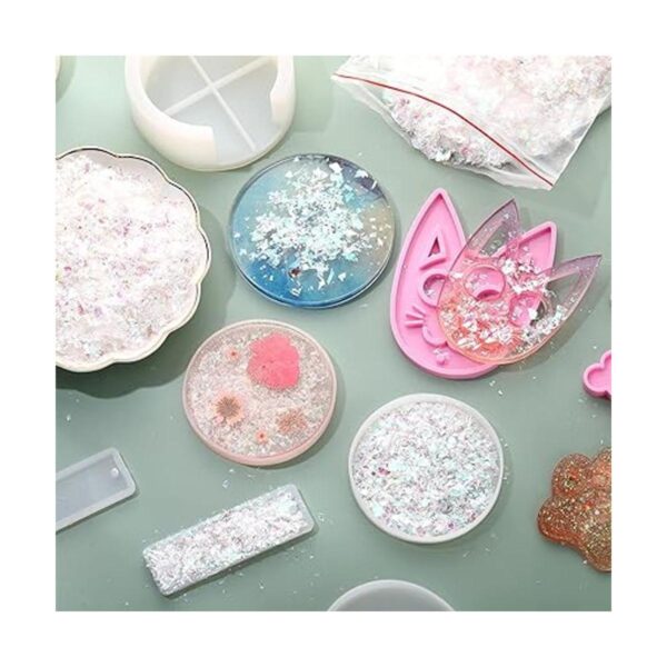 Bolsa holográfica de confeti metálico brillante de color