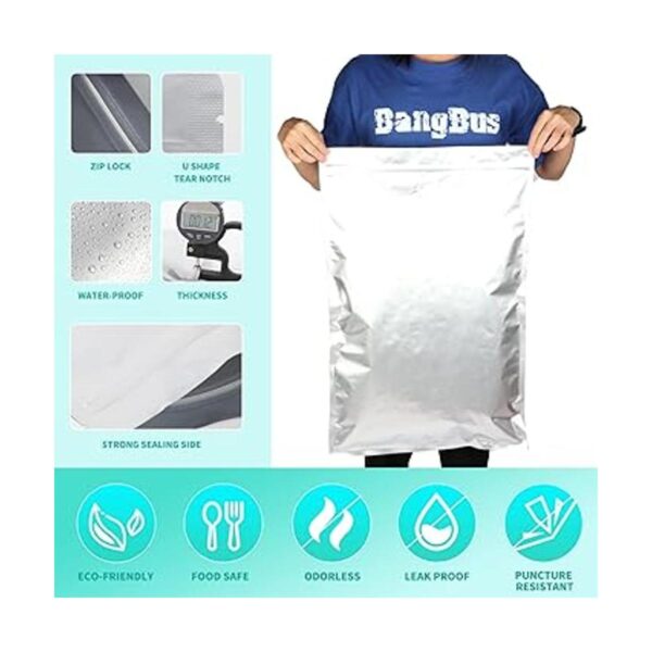 Bolsas de Mylar de 5 galones con absorbentes de oxígeno de