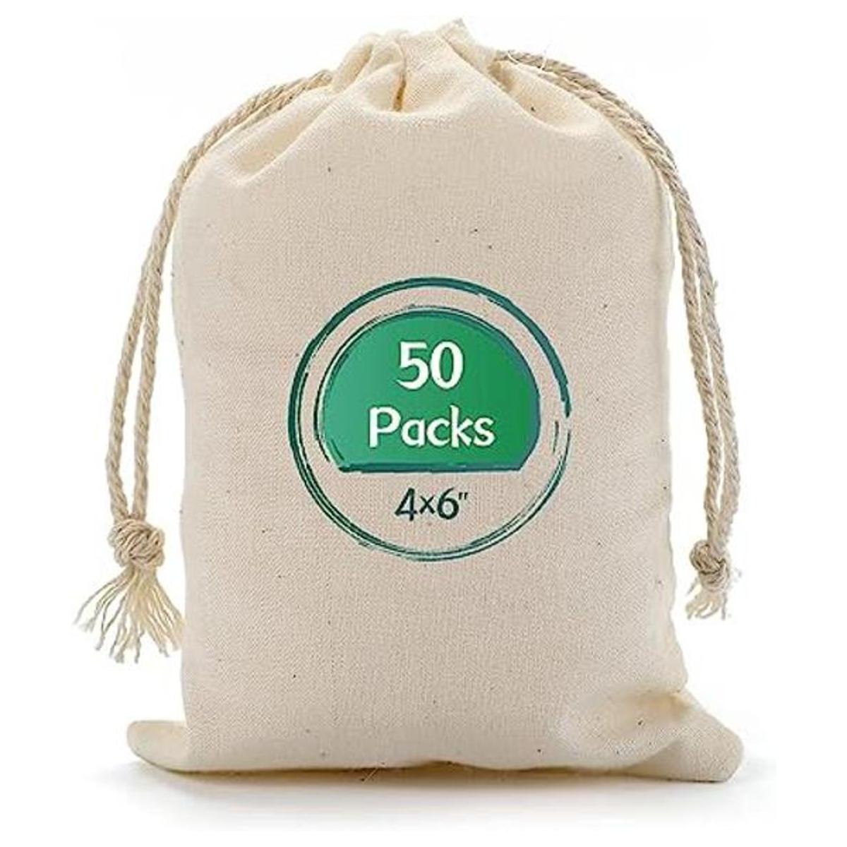 Bolsas de algodón con cordón de muselina bolsa de tela