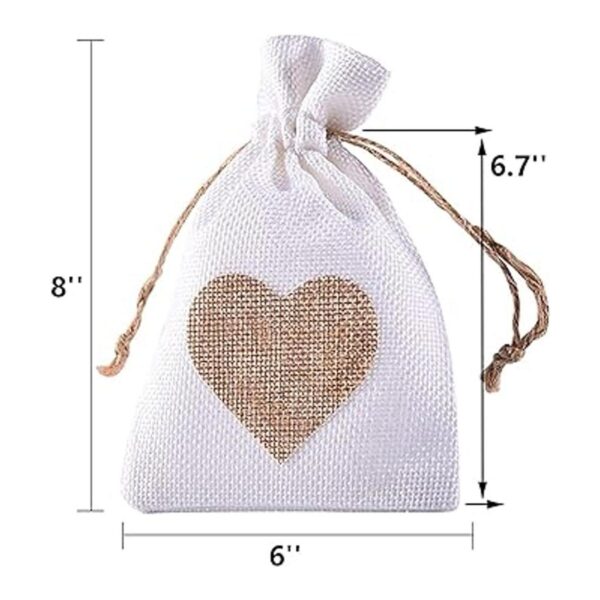 Bolsas de arpillera 20 paquetes de 6 x 8 pulgadas con_4