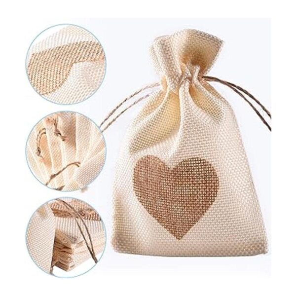 Bolsas de arpillera 20 paquetes de 6 x 8 pulgadas con_5