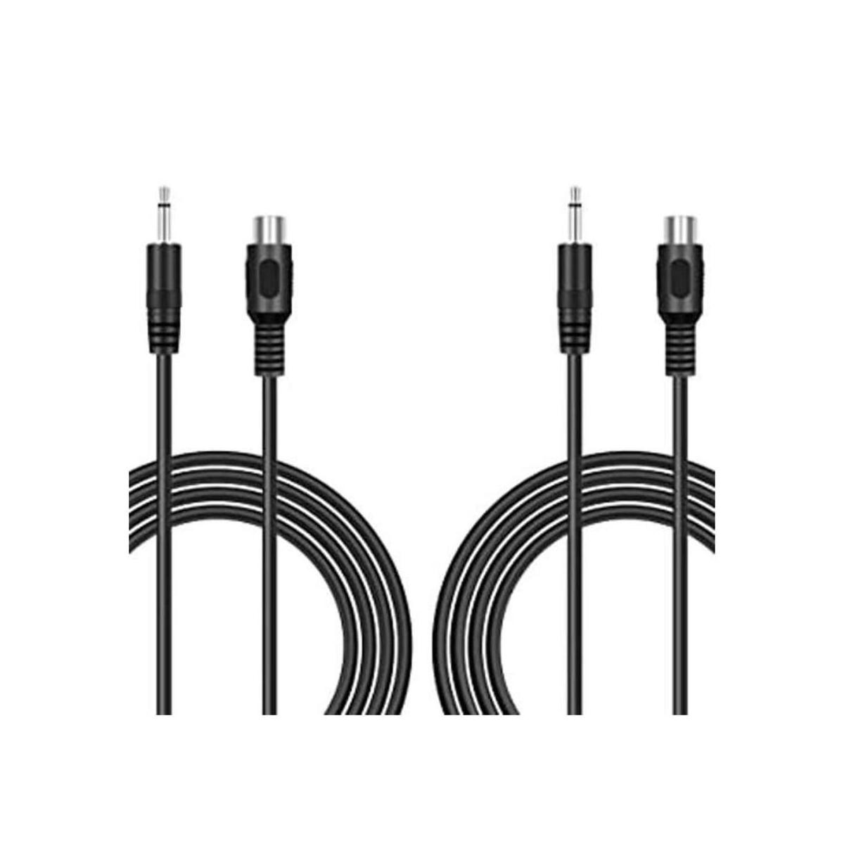 Bolvek Paquete de 2 adaptadores de enchufe macho TS mono