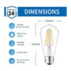 Bombilla Edison de 12 V 6 W E26 12 V equivalente a