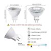 Bombilla LED MR11 GU4.0 de 12 V Lámpara LED brillante de_4