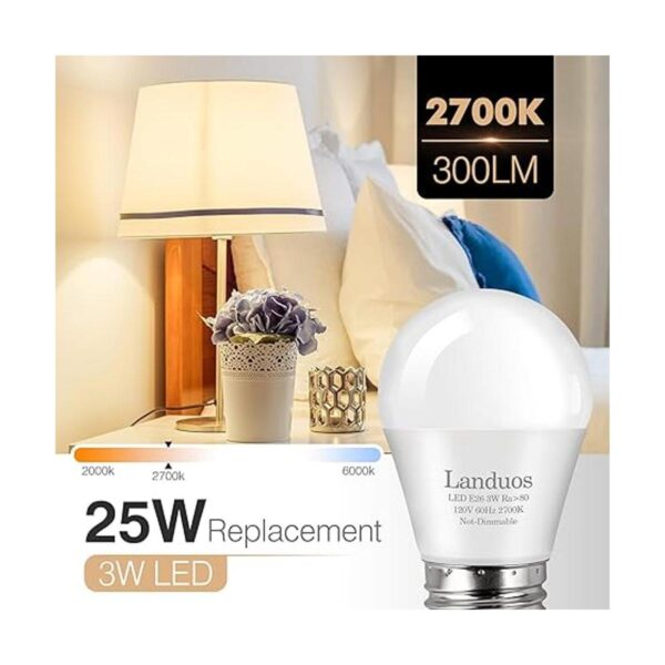 Bombilla LED de 3 W equivalente a 25 W bombilla de mesa_4