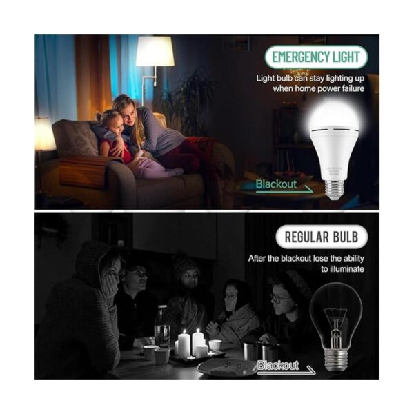 Bombilla LED de emergencia recargable con gancho se