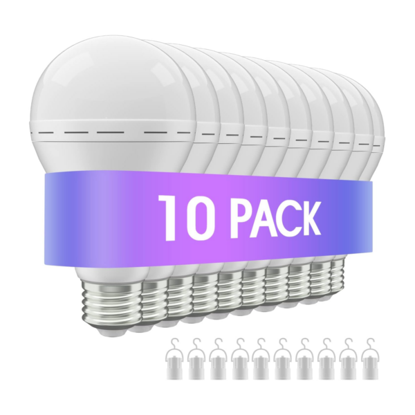 Bombilla LED de emergencia recargable con gancho se