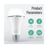 Bombilla LED de emergencia recargable con gancho se
