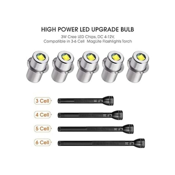 Bombilla LED de 3 W CC 412 V bombillas de linterna de