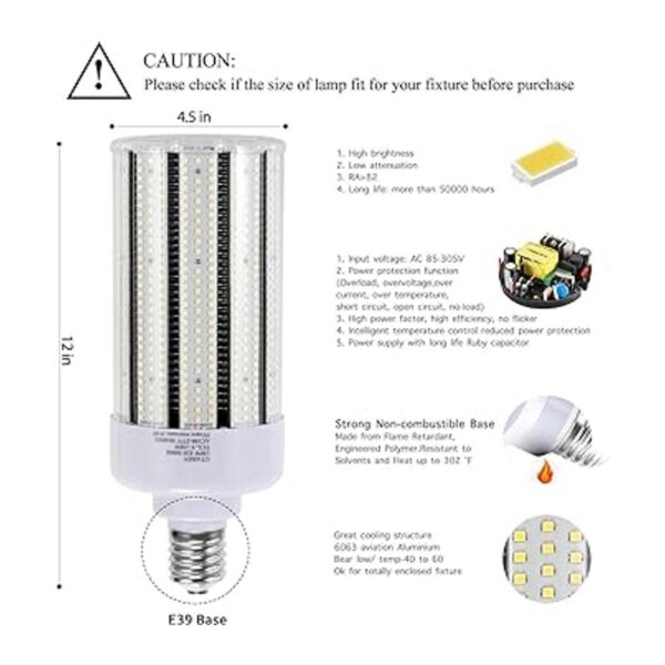 Bombilla LED de mazorca de maíz de 100 W reemplazo para