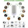 Bombilla LED de mazorca de maíz de 100 W reemplazo para