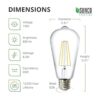 Bombilla ST64 con filamentos led 8.5 w 12 pk multicolor_2