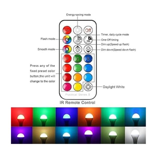 Bombilla LED que cambia de color con control remoto 10 W