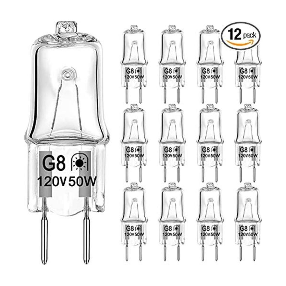 Bombilla halógena G8 de 50 W 120 V T4 JCD tipo G8 con base
