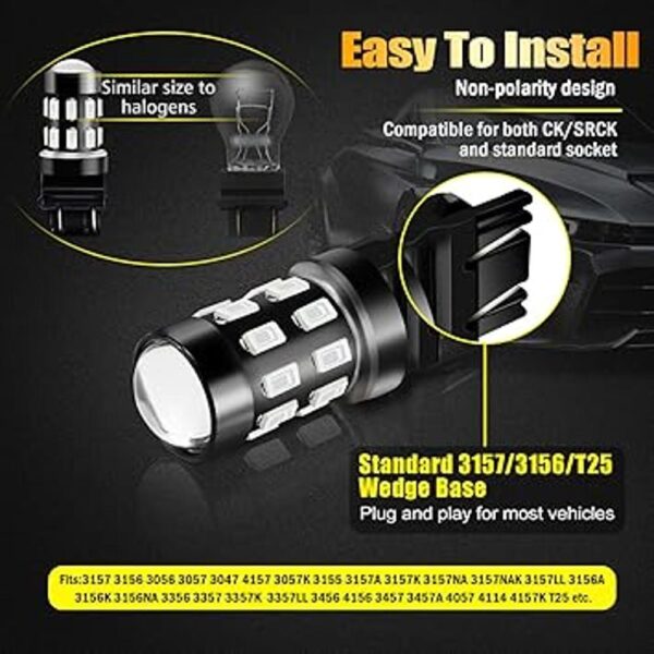 Bombillas LED 3157 Lightsta superbrillantes 24SMD 930V_2