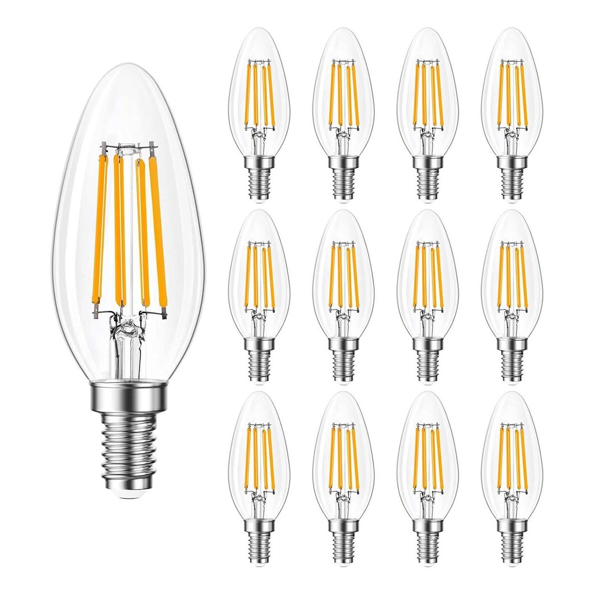 Bombillas LED B11 E12 regulables de 4 W equivalente a 40