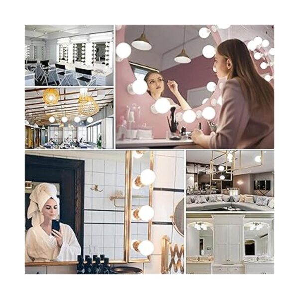 Bombillas LED G25 paquete de 10 equivalente a 5 W 60 W_6