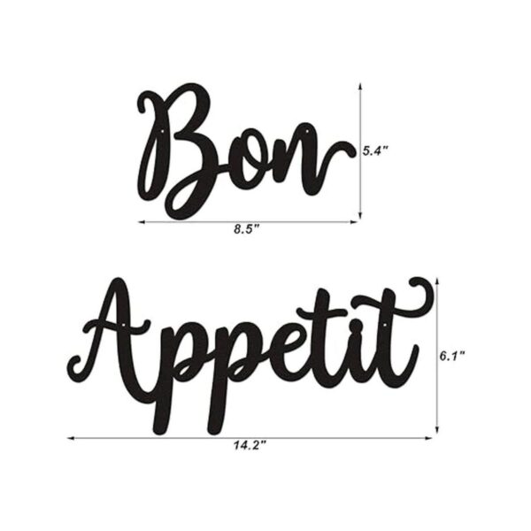 Bon Appetit Cartel de pared de metal de buen provecho_3