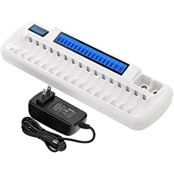 Bonai Cargador de batería AA AAA de 9 V de 162 bahías_1