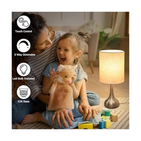 Boncoo Lámpara de mesa con control táctil de 3 vías_3