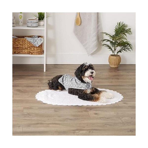 Bone Dry Pet Drying Collection Bata de microfibra bordada_5