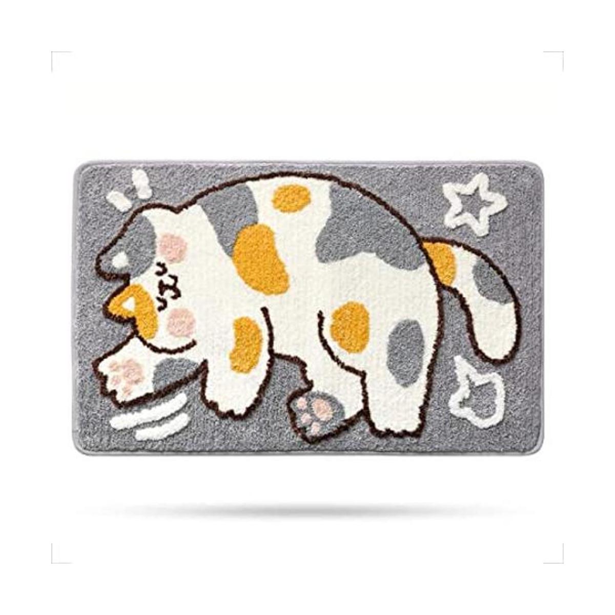 Bonita alfombra de baño para gatos de 15.7 x 23.6