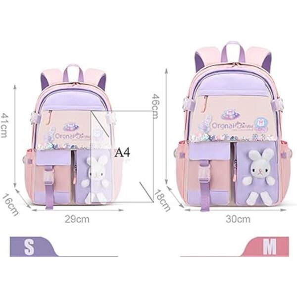 Bonita mochila Kawaii impermeable para laptop Rosado S