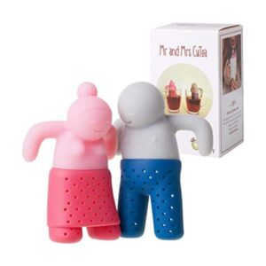 Bonito juego de regalo de infusor de té pareja de té de