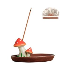 Bonito soporte de incienso de hongos con 30 varillas de