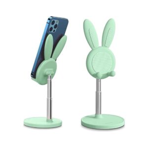 Bonito soporte para teléfono de conejito ajustable en_1