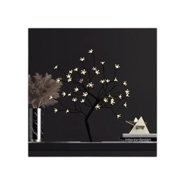 Bonsái de flor de cerezo de 20 pulgadas 40 luces LED con