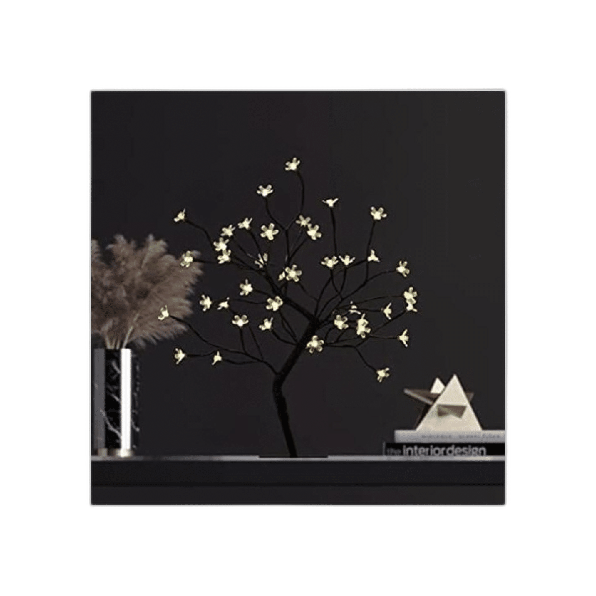 Bonsái de flor de cerezo de 20 pulgadas 40 luces LED con