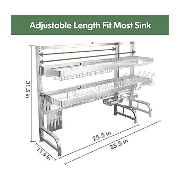 Boosiny Escurridor de platos grande ajustable 25.635.5_3