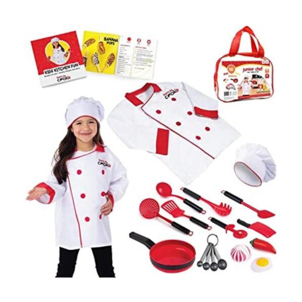 Born Toys Disfraz de chef para niños con sombrero de chef_1