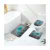 Borylin Alfombra de baño con diseño de conchas de