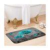 Borylin Alfombra de baño con diseño de conchas de