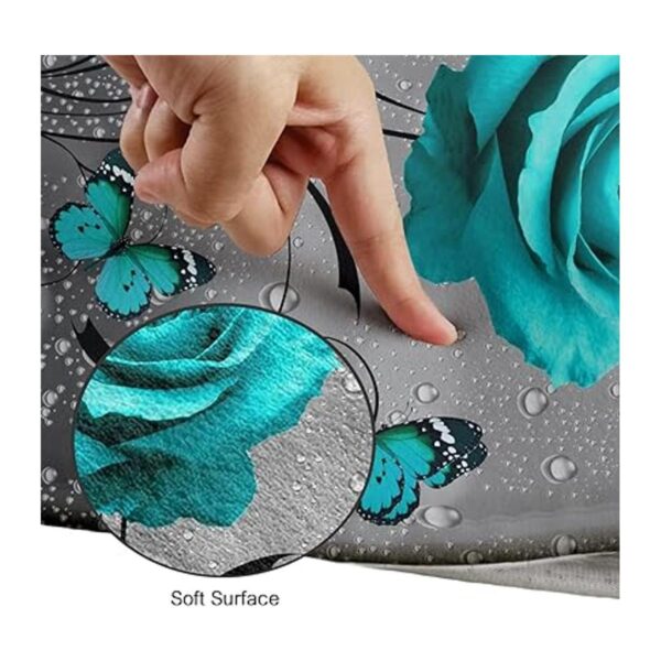 Borylin Alfombra de baño con diseño de conchas de